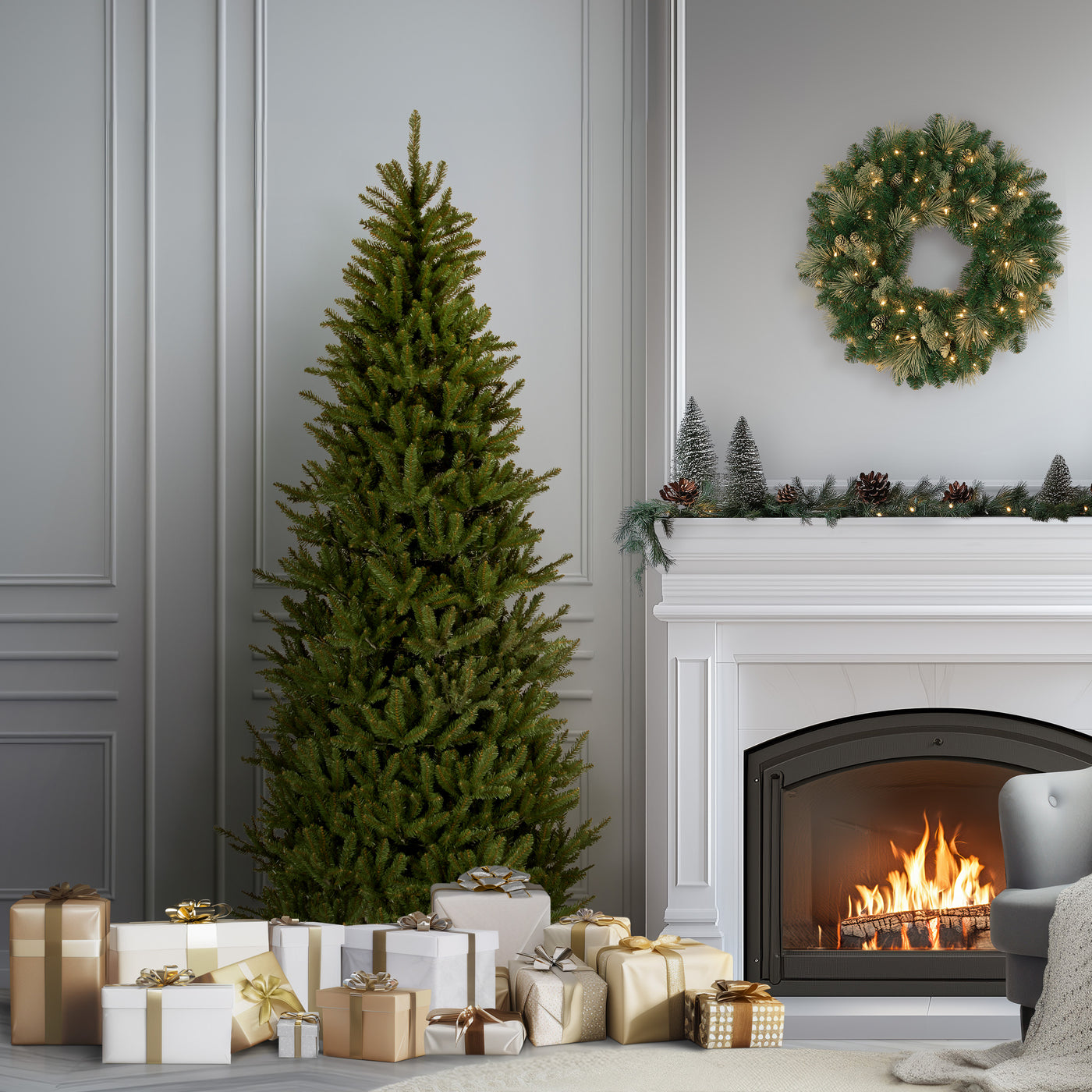6.5 ft. Natural Fraser Fir Slim Tree - National Tree Company