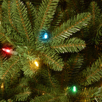 9 ft. Pre-Lit Natural Fraser Fir Slim Tree with Multicolor Lights - National Tree Company