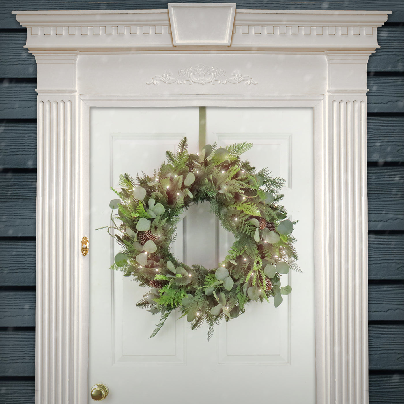 30 in. Pre-Lit North Conway Wreath with Clear Lights - National Tree Company