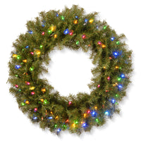 30 in. Pre-Lit Norwood Fir Wreath with Dual Color LED - National Tree Company