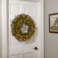 24 in. Pre-Lit Norwood Fir Wreath with Warm White LED Lights - National Tree Company