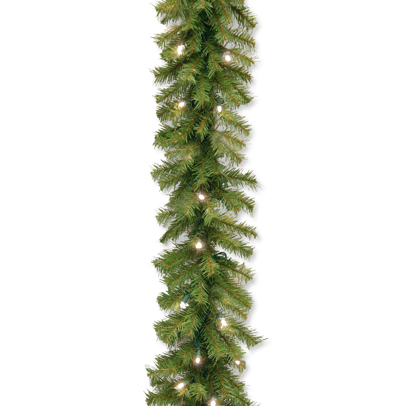 9 ft. Pre-Lit Norwood Fir Garland with Warm White LED Lights, Plug-In - National Tree Company