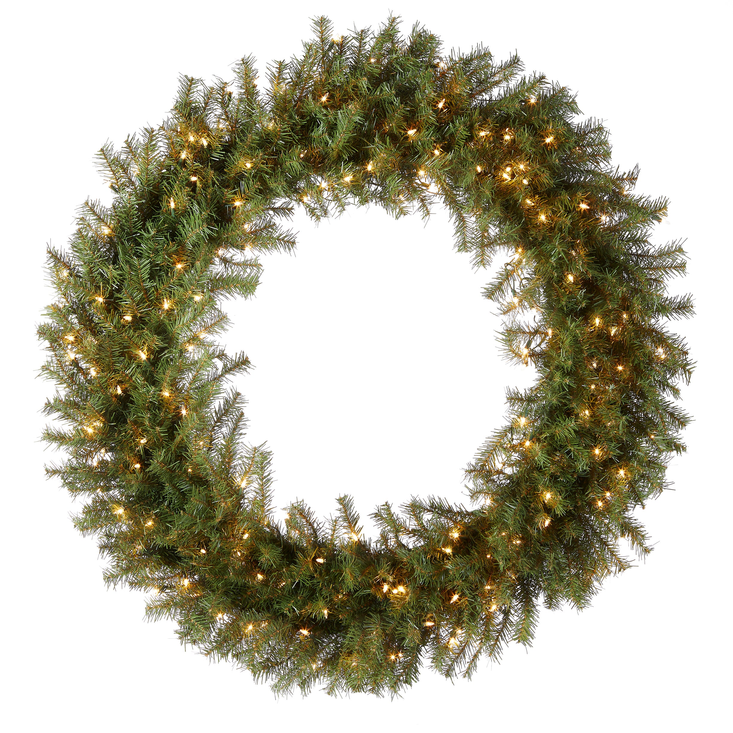 National Tree Company Pre-Lit Artificial Christmas Wreath, Green, Norw