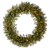 48 in. Pre-Lit Norwood Fir Wreath with Clear Lights - National Tree Company