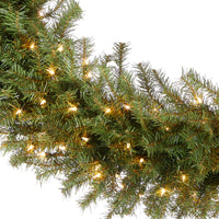 48 in. Pre-Lit Norwood Fir Wreath with Clear Lights - National Tree Company