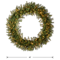 48 in. Pre-Lit Norwood Fir Wreath with Clear Lights - National Tree Company