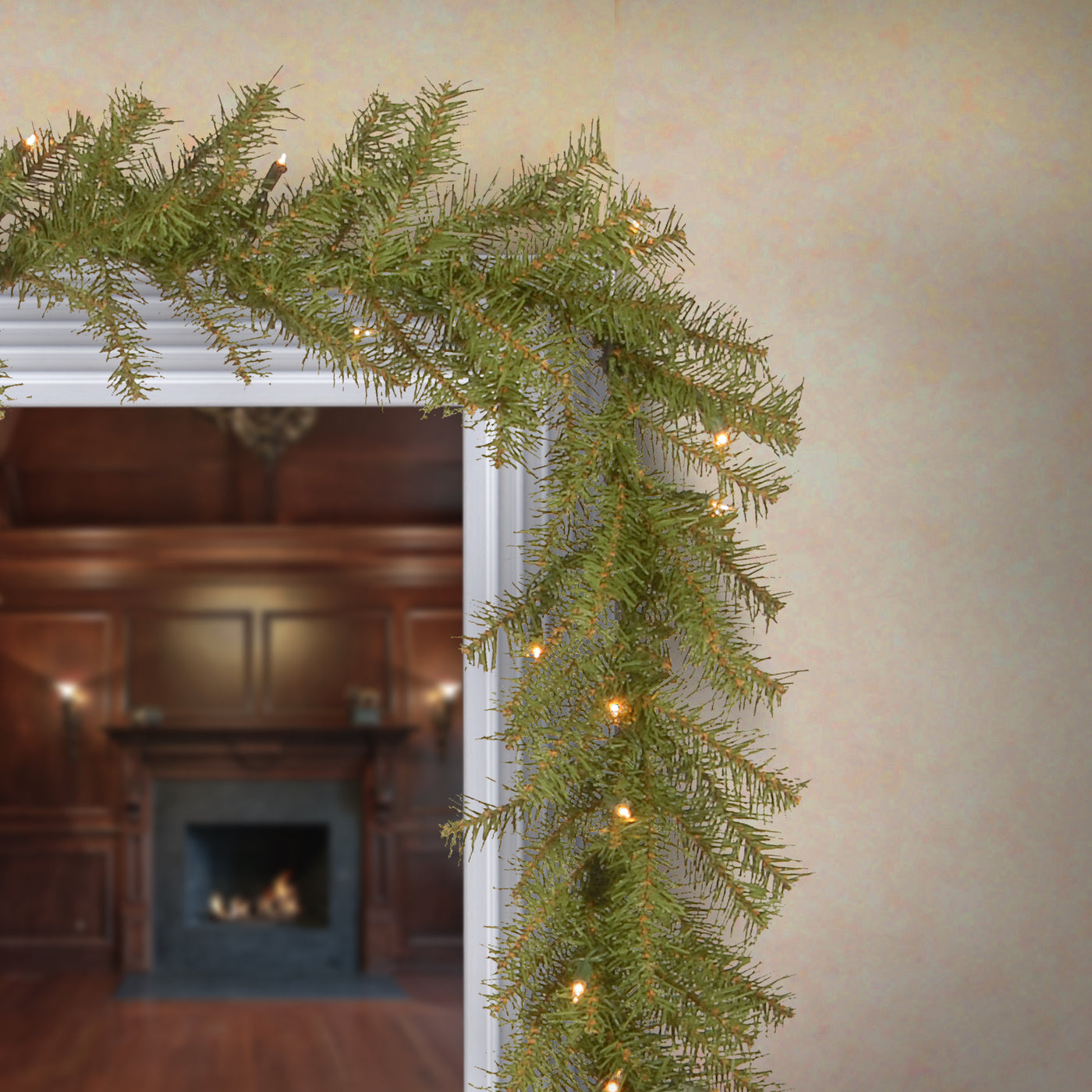 9 ft. Pre-Lit Norwood Fir Garland with Clear Lights - National Tree Company