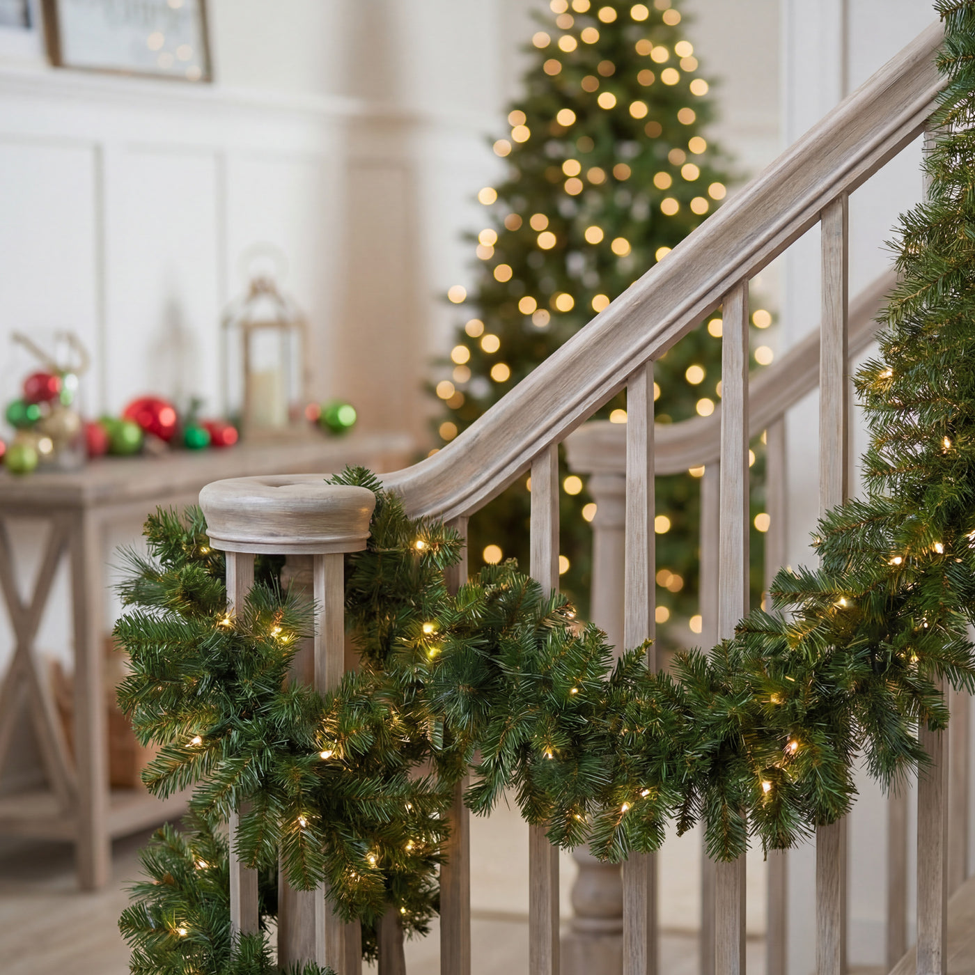 9 ft. Pre-Lit Norwood Fir Garland with Clear Lights - 12 in Diameter, Plug-In - National Tree Company