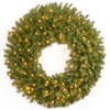 30 in. Pre-Lit Norwood Fir Wreath with Warm White LED Lights - National Tree Company