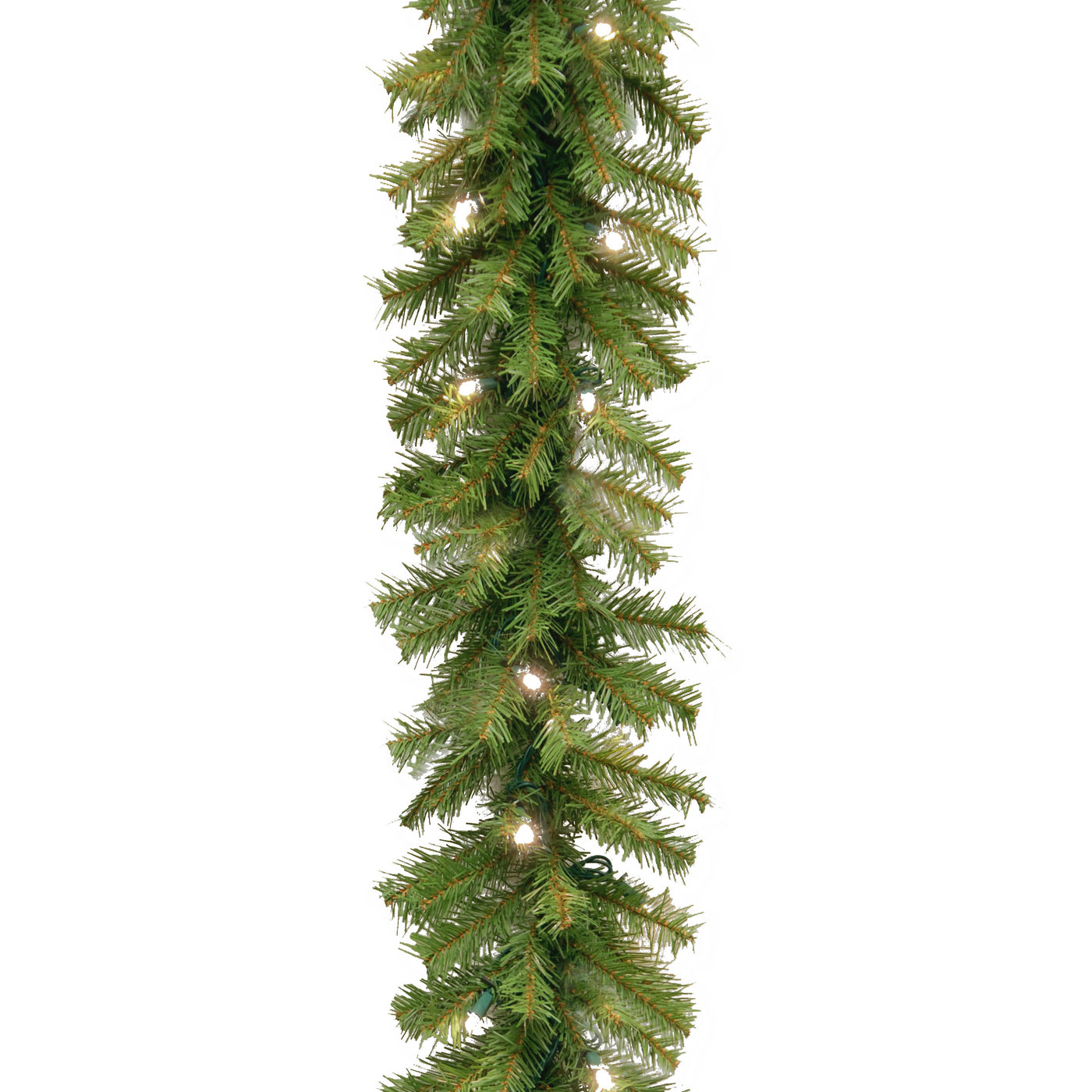 9 ft. Pre-Lit Norwood Fir Garland with Warm White LED Lights - National Tree Company