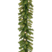 9 ft. Pre-Lit Norwood Fir Garland with Warm White LED Lights - National Tree Company