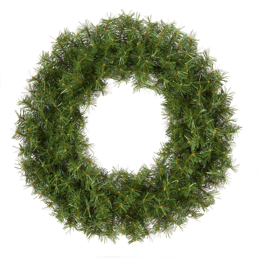 24 in. Pre-Lit Norwood Fir Wreath with Battery Operated Multicolor LED Lights - National Tree Company