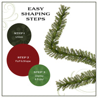 9 ft. Pre-Lit Norwood Fir Garland with Battery Operated Multicolor LED Lights - National Tree Company