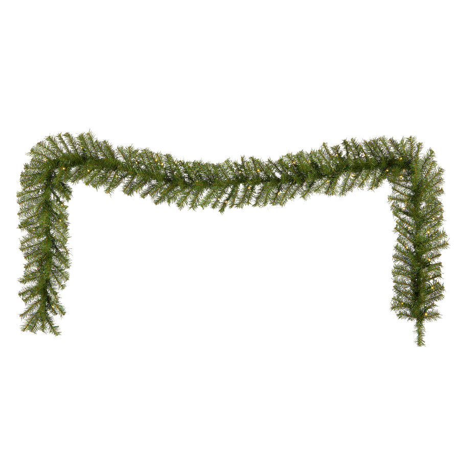 9 ft. Pre-Lit Norwood Fir Garland with Clear Lights - 10 in Diameter, Plug-In - National Tree Company