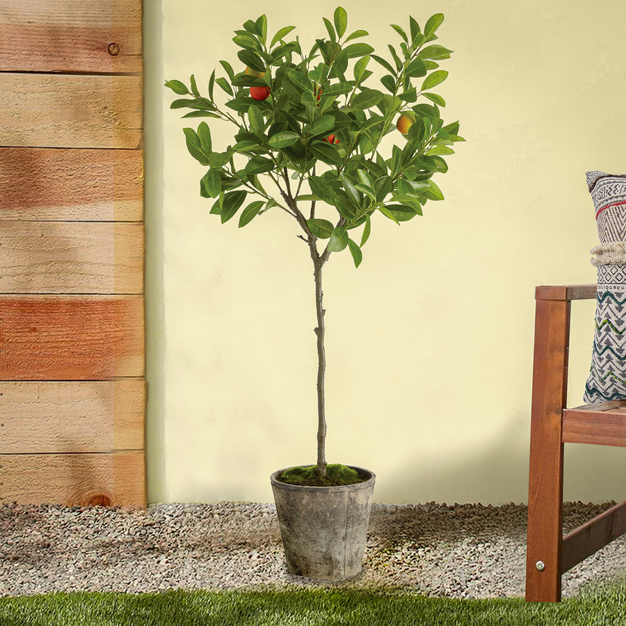 41 in. Potted Orange Topiary Tree