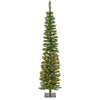 6 ft. Pre-Lit Nooksack Fir Pencil Slim Tree with LED Lights, Plug-In - National Tree Company