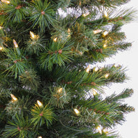 6 ft. Pre-Lit Nooksack Fir Pencil Slim Tree with LED Lights, Plug-In - National Tree Company