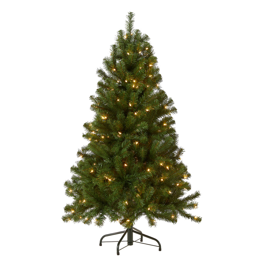 4.5 ft. Pre-Lit North Valley Spruce Tree with Clear Lights - National Tree Company