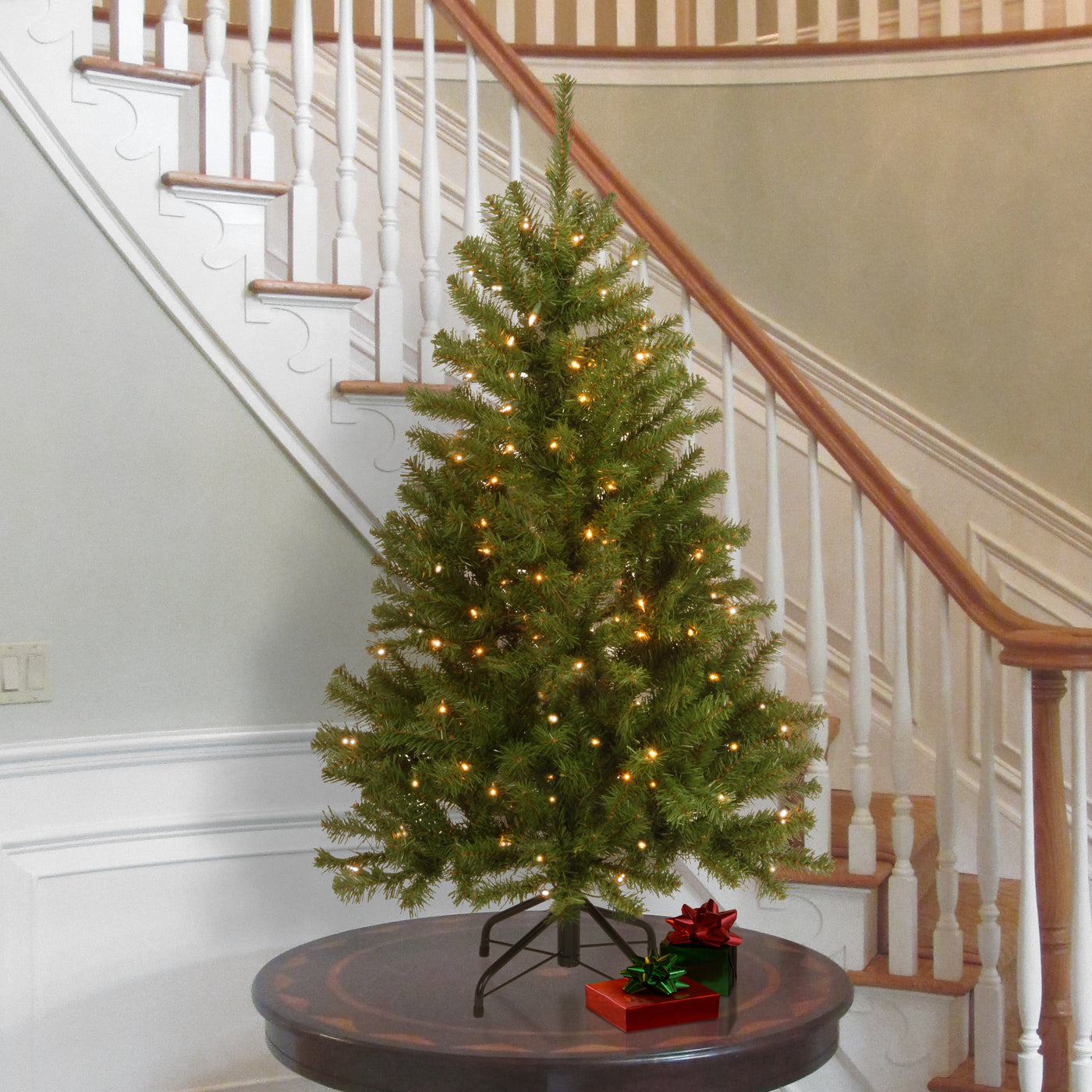 4.5 ft. Pre-Lit North Valley Spruce Tree with Clear Lights - National Tree Company