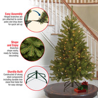 4.5 ft. Pre-Lit North Valley Spruce Tree with Clear Lights, Plug-In - National Tree Company