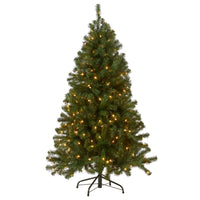 5 ft. Pre-Lit North Valley Spruce Tree with Clear Lights - National Tree Company