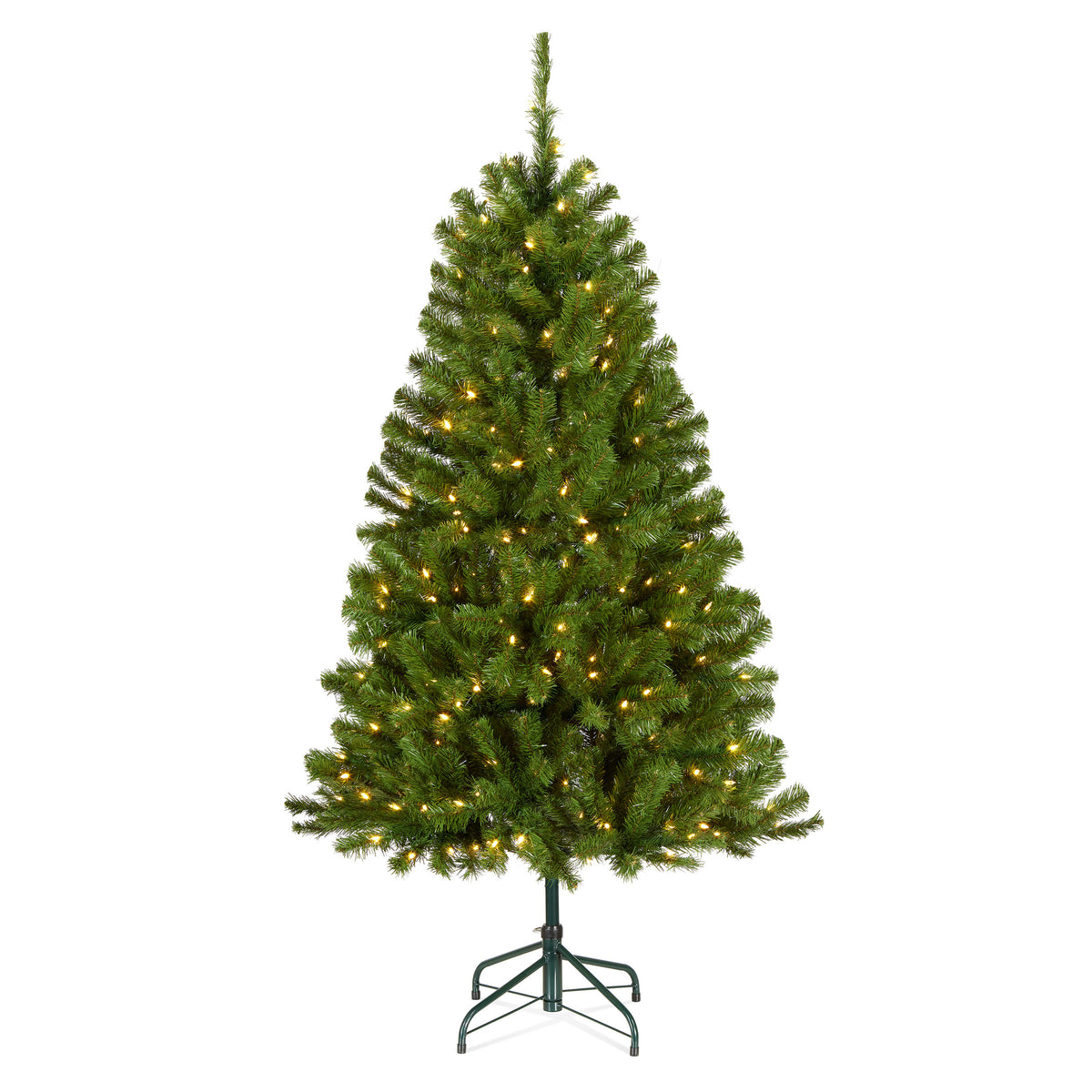 5 ft. Pre-Lit North Valley Spruce Hinged Tree with Clear LED Lights, Plug-In - National Tree Company