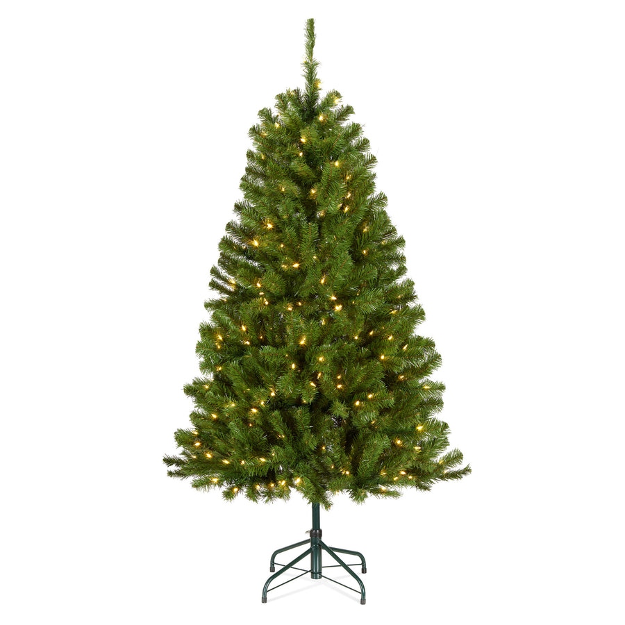5 ft. Pre-Lit North Valley Spruce Hinged Tree with Clear LED Lights, Plug-In - National Tree Company