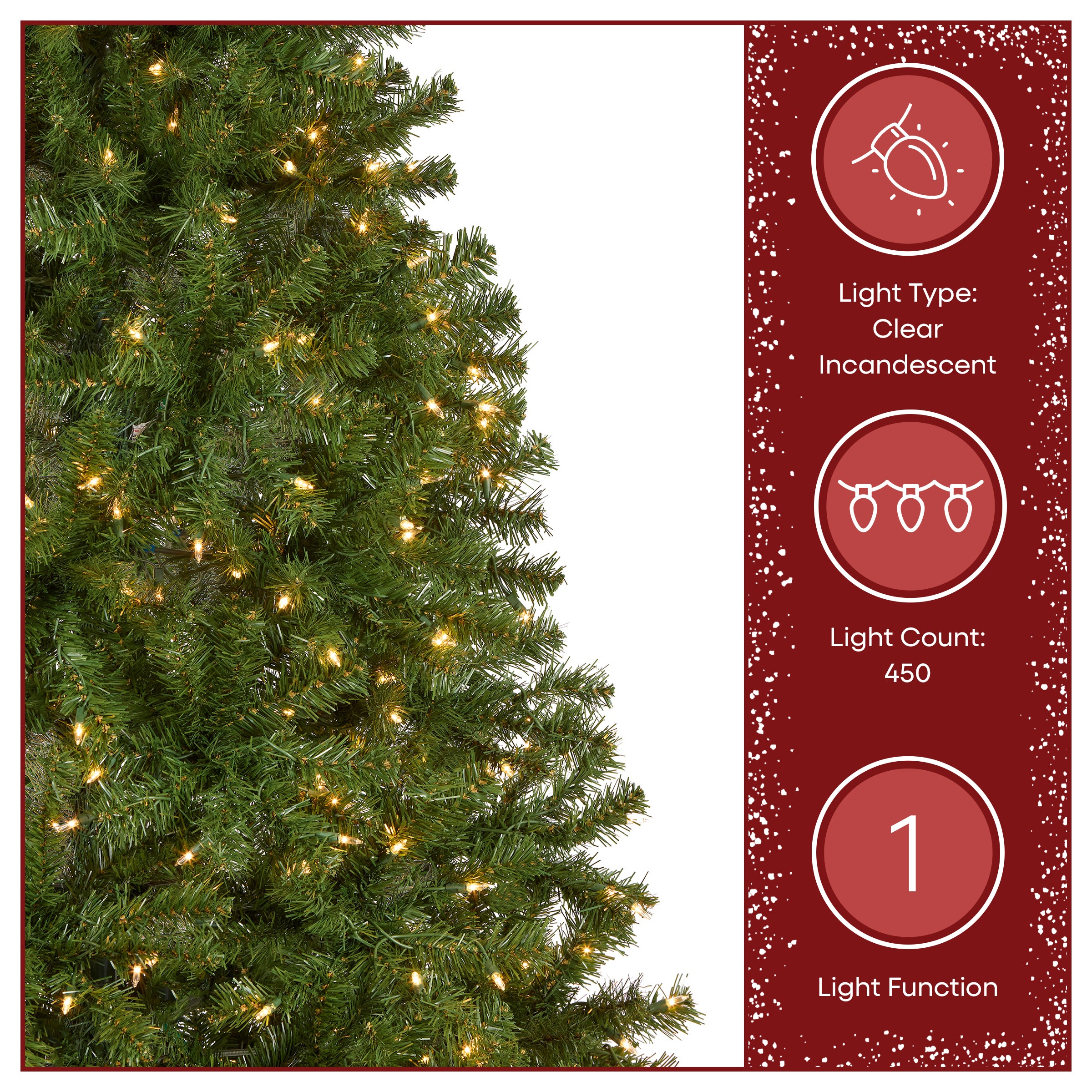 6.5 ft. Pre-Lit North Valley Spruce Tree with Clear Lights, Plug