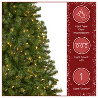 6.5 ft. Pre-Lit North Valley Spruce Tree with Clear Lights - National Tree Company