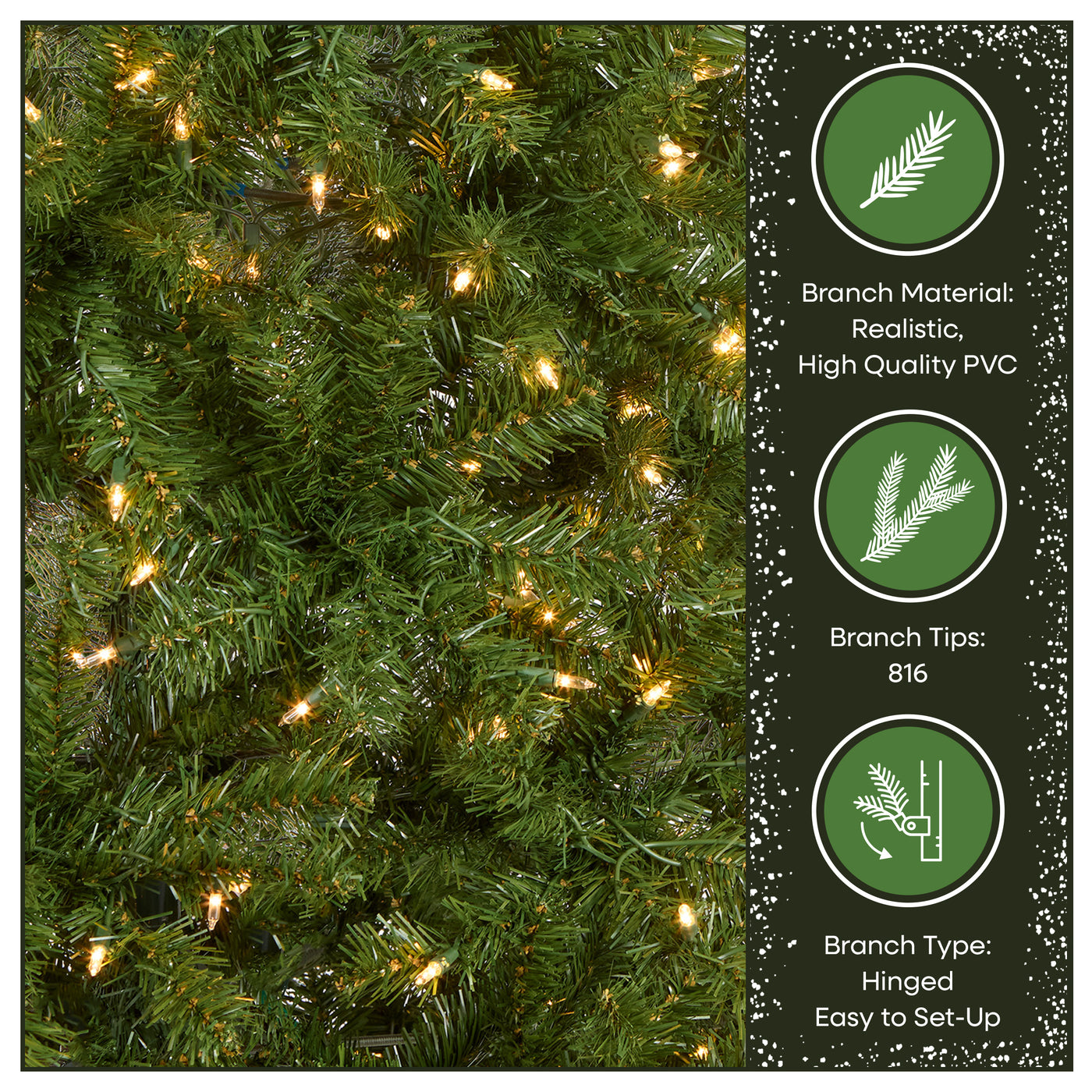 6.5 ft. Pre-Lit North Valley Spruce Tree with Clear Lights - National Tree Company