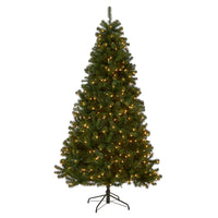 7 ft. Pre-Lit North Valley Spruce Tree with 500 Clear Lights, Plug-In - National Tree Company