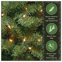 7 ft. Pre-Lit North Valley Spruce Tree with 500 Clear Lights, Plug-In - National Tree Company