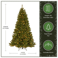 9 ft. Pre-Lit North Valley Spruce Hinged Tree with Clear Lights - National Tree Company