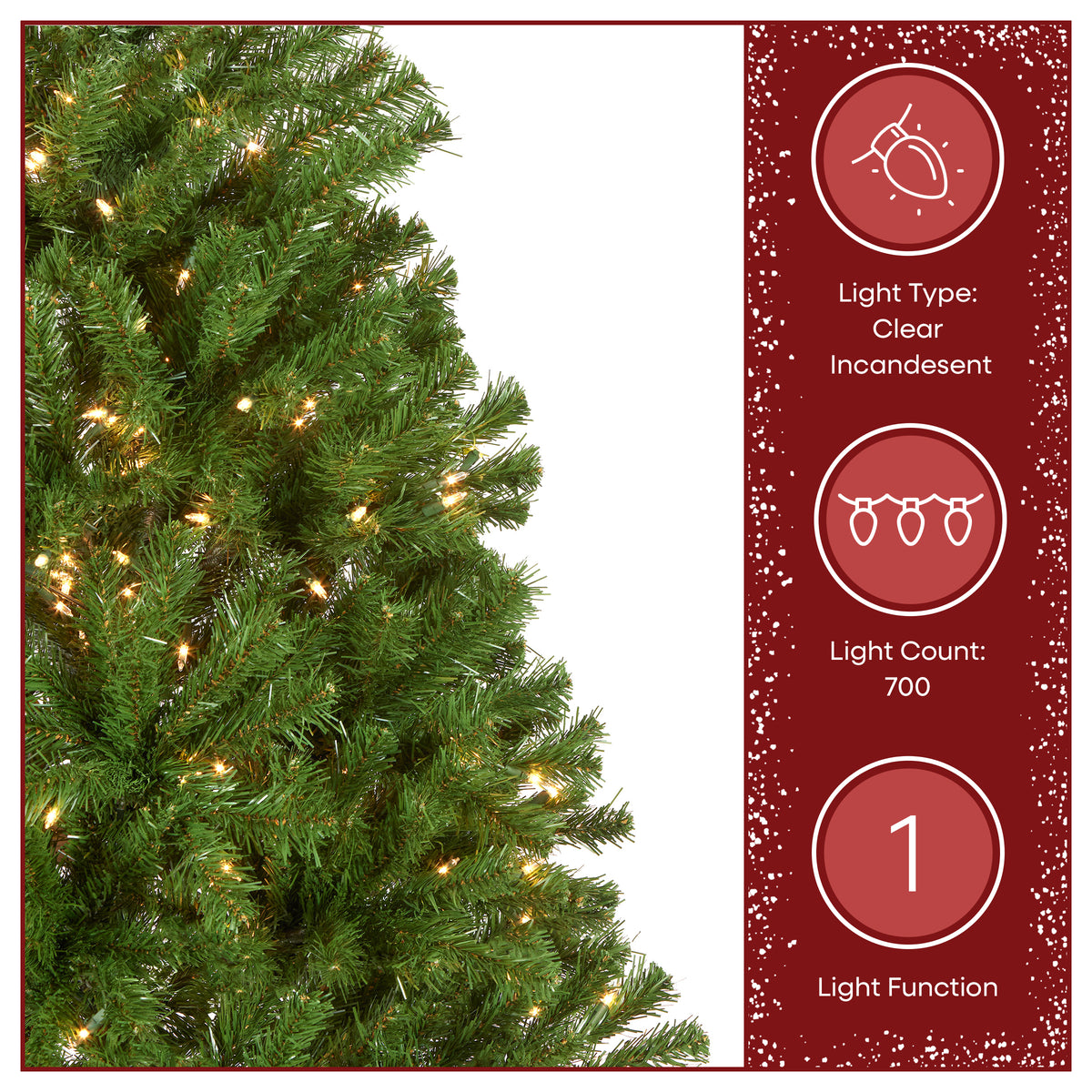 9 ft. Pre-Lit North Valley Spruce Hinged Tree with Clear Lights - National Tree Company