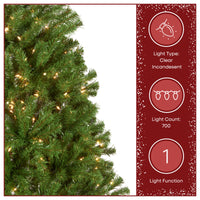 9 ft. Pre-Lit North Valley Spruce Hinged Tree with Clear Lights - National Tree Company
