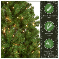9 ft. Pre-Lit North Valley Spruce Hinged Tree with Clear Lights - National Tree Company