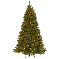 9 ft. Pre-Lit North Valley Spruce Hinged Tree with Clear Lights - National Tree Company