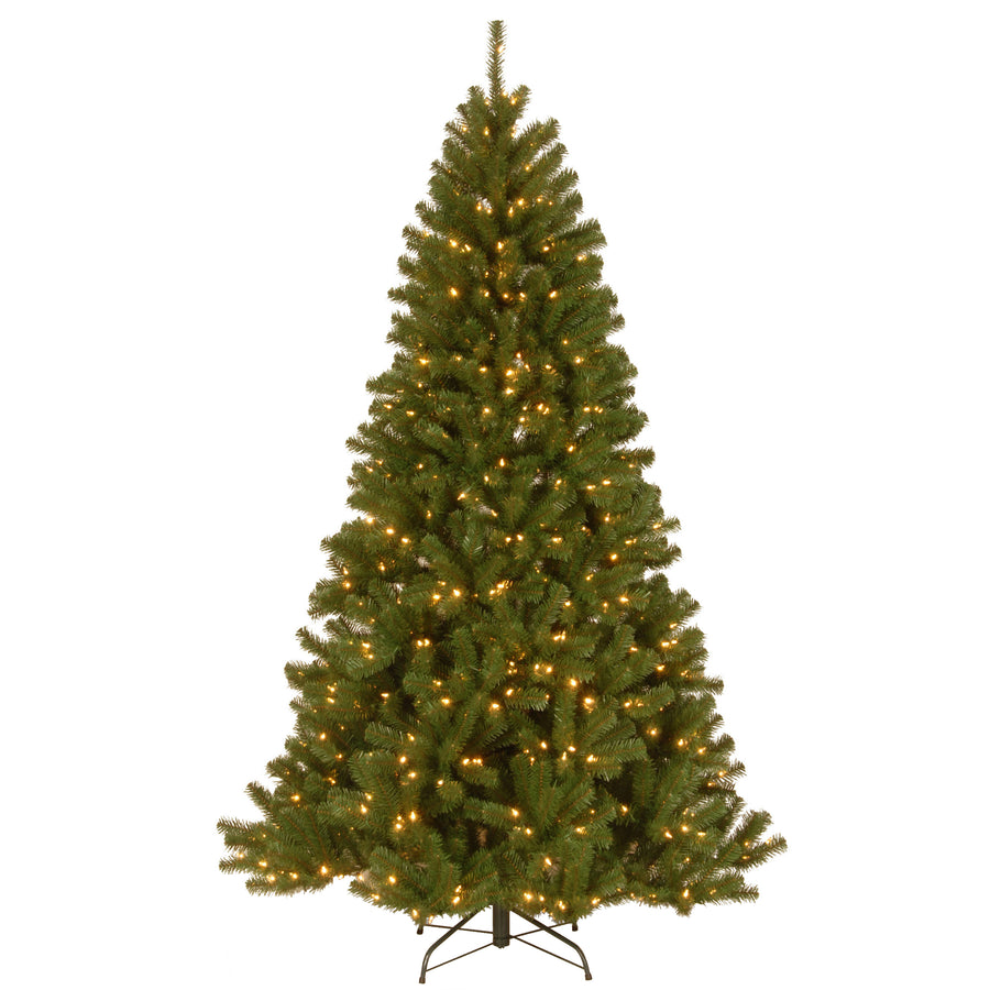 9 ft. Pre-Lit North Valley Spruce Hinged Tree with Clear Lights - National Tree Company