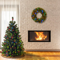 4.5 ft. Pre-Lit North Valley Spruce Tree with Multicolor Lights - National Tree Company