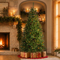 6.5 ft. Pre-Lit North Valley Spruce Tree with Multicolor Lights - National Tree Company