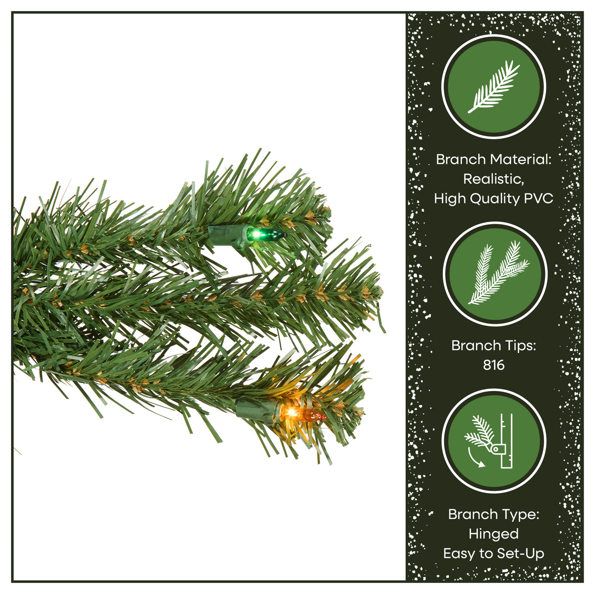6.5 ft. Pre-Lit North Valley Spruce Tree with Multicolor Lights - National Tree Company
