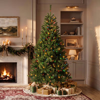 7 ft. Pre-Lit North Valley Spruce Tree with Multicolor Lights - National Tree Company