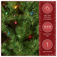 7 ft. Pre-Lit North Valley Spruce Tree with Multicolor Lights - National Tree Company