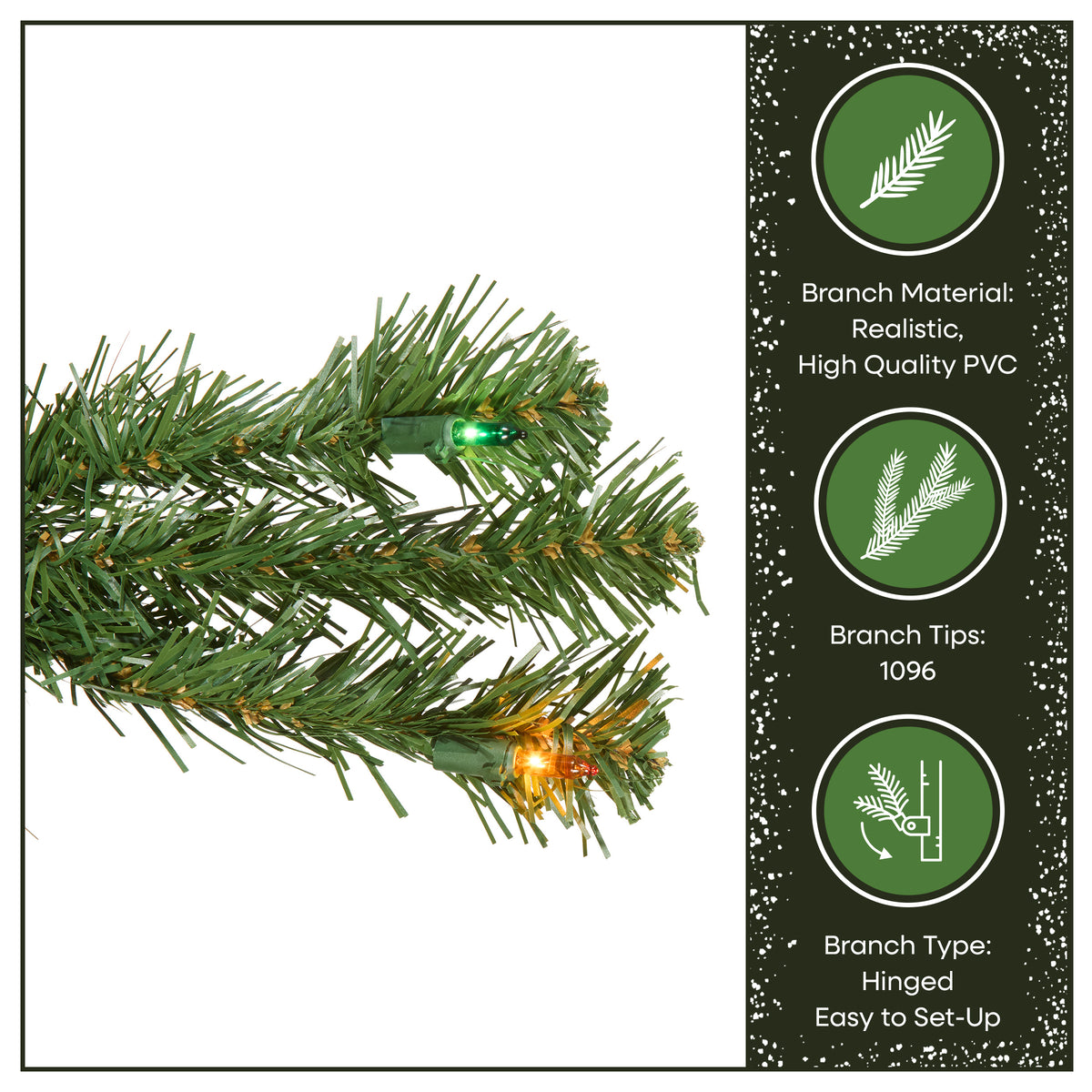 7 ft. Pre-Lit North Valley Spruce Tree with Multicolor Lights - National Tree Company