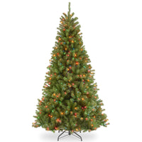 9 ft. Pre-Lit North Valley Spruce Hinged Tree with Multicolor Lights - National Tree Company