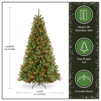 9 ft. Pre-Lit North Valley Spruce Hinged Tree with Multicolor Lights - National Tree Company