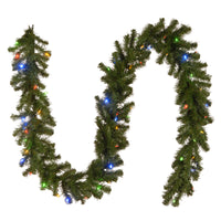 9 ft. Pre-Lit North Valley Spruce Garland with Dual Color LED Lights - National Tree Company