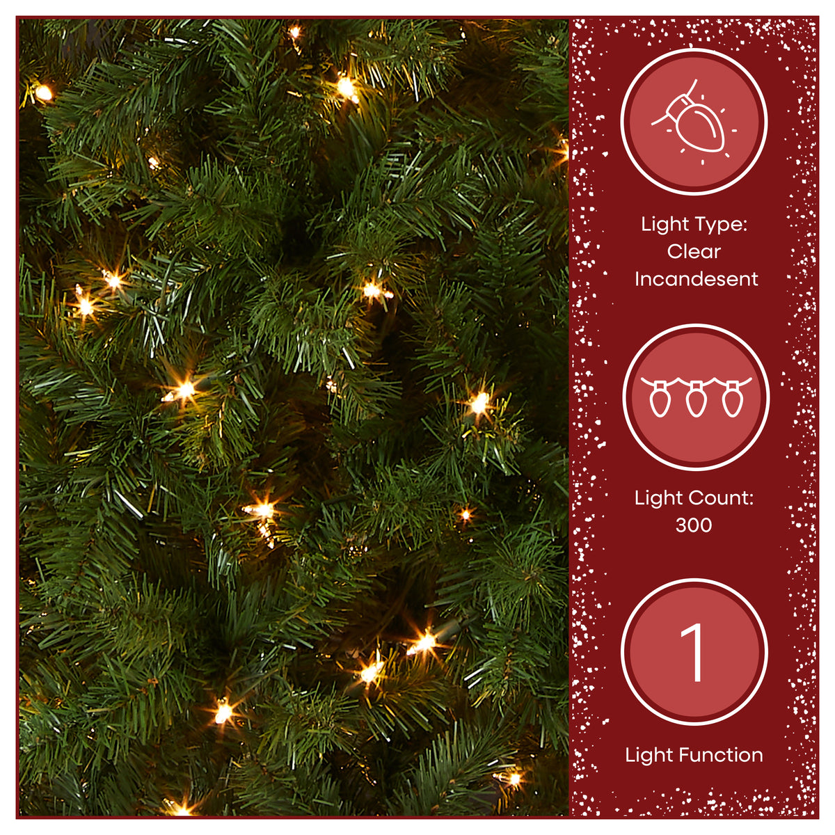6.5 ft. Pre-Lit North Valley Spruce Pencil Slim Tree with Clear Lights - National Tree Company