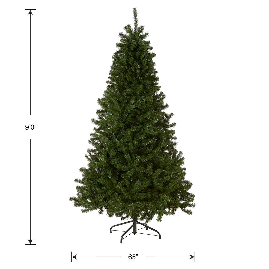 National Tree Company Artificial Full Christmas Tree, Green, North Valley Spruce, Includes Stand, 9 Feet
