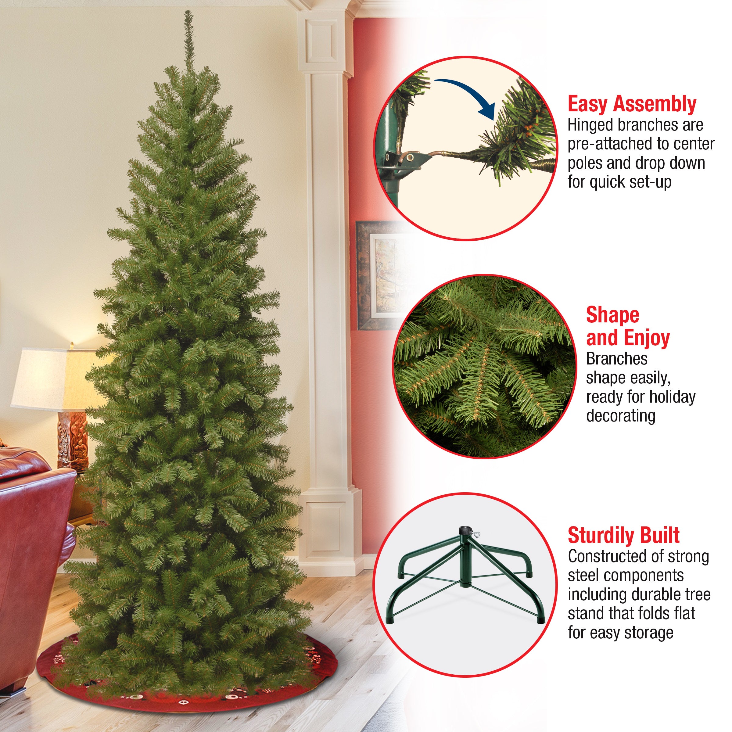 7 ft. North Valley Spruce Pencil Slim Tree · National Tree Company